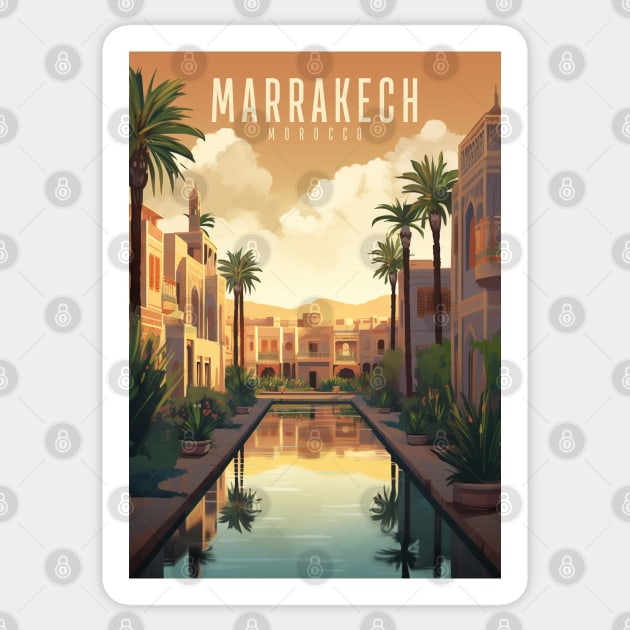 Marrakech - poster - Affiche Sticker by Labonneepoque